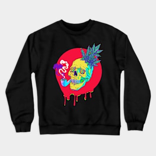 Awesome Trippy Chronic Skull Pineapple Crewneck Sweatshirt